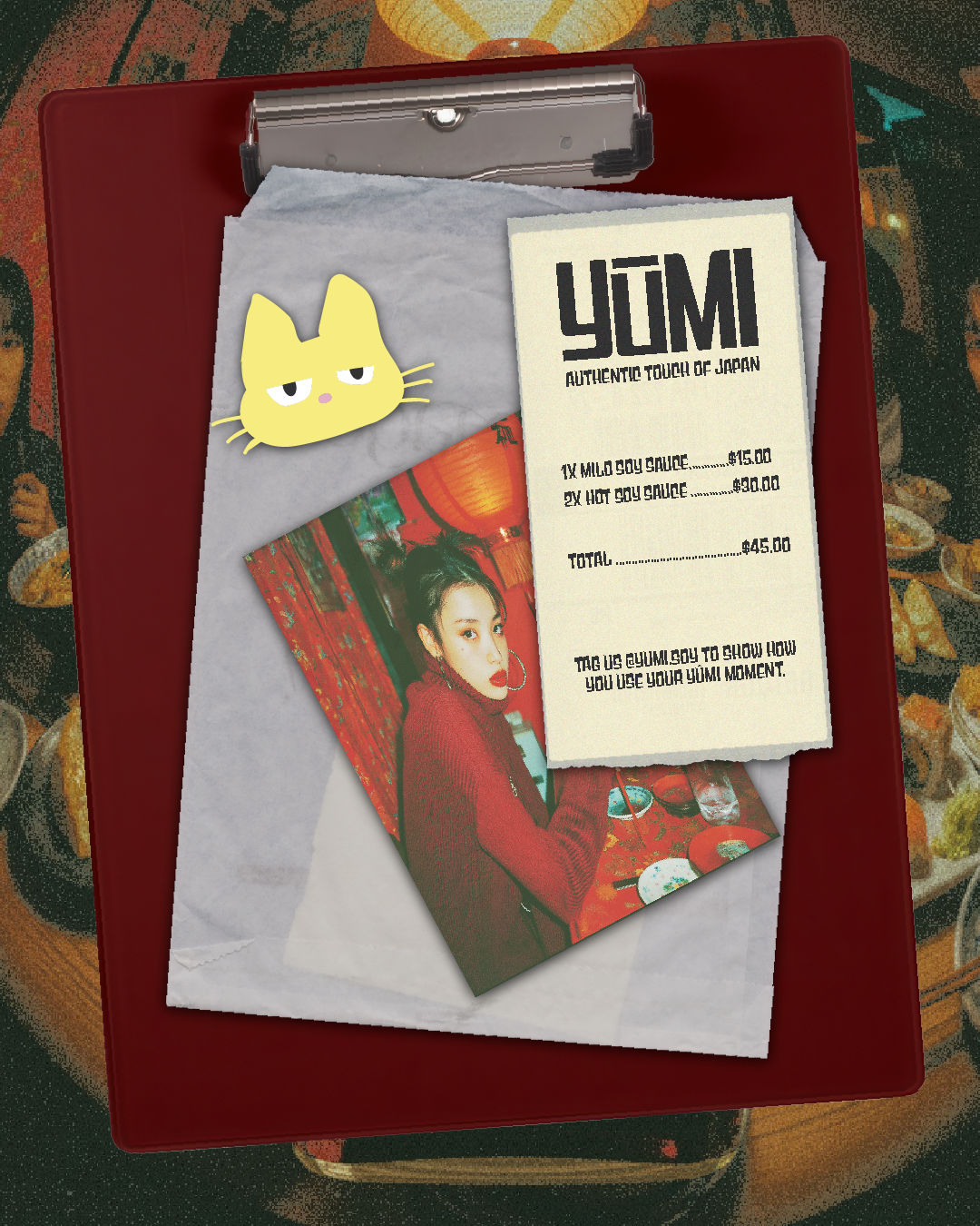 Yumi label and packaging details